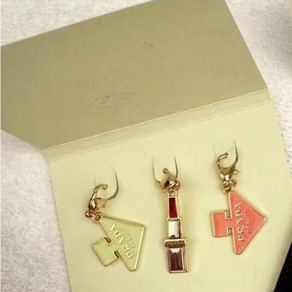 Prada Gold and Pink 3pc. Charm Set - Picture 4 of 6